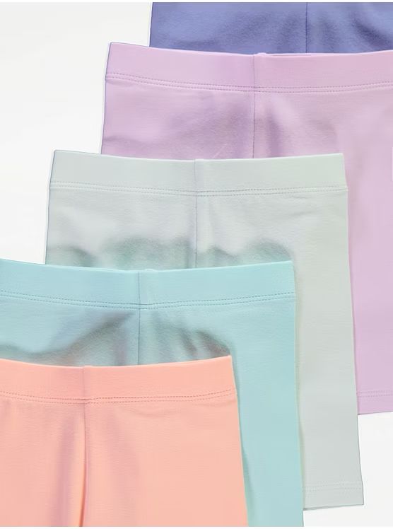 Pastel Plain Cycling Shorts 5 Pack