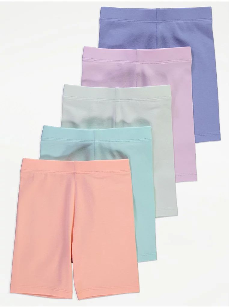 Pastel Plain Cycling Shorts 5 Pack