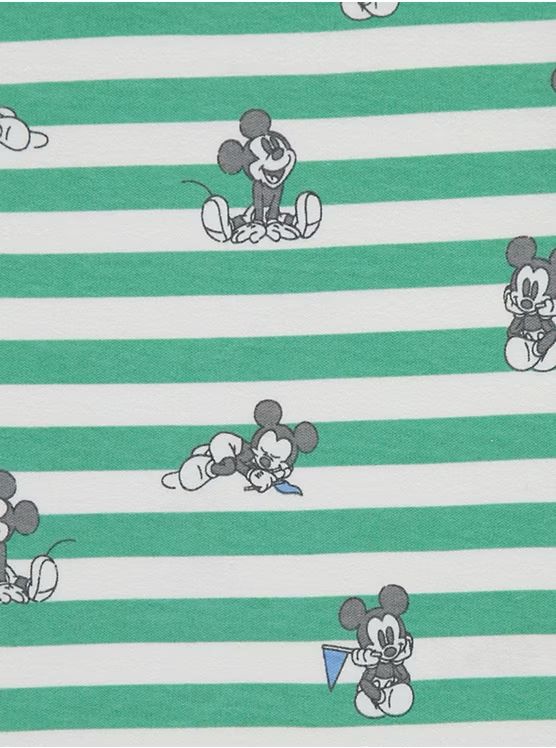 Disney Mickey Mouse Stripe Long Sleeve Pyjamas 2 Pack