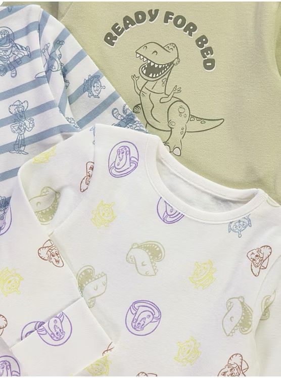 Disney Pixar Toy Story Long Sleeve Pyjamas 3 Pack