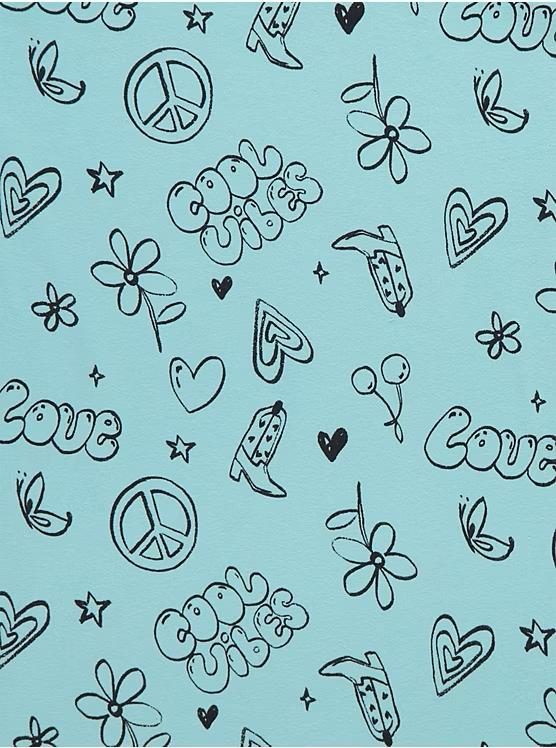 Pastel Cool Vibes Sketch Short Sleeve Pyjamas 3 Pack