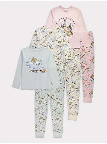 Harry Potter Hedwig Hogwarts Pyjamas 3 Pack