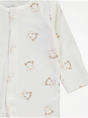 Safari Animal Long Sleeve Sleepsuits 3 Pack