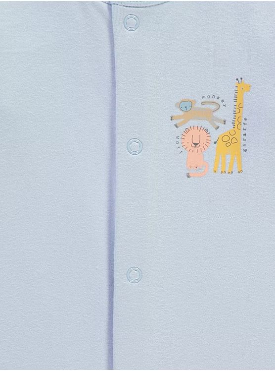 Safari Animal Long Sleeve Sleepsuits 3 Pack