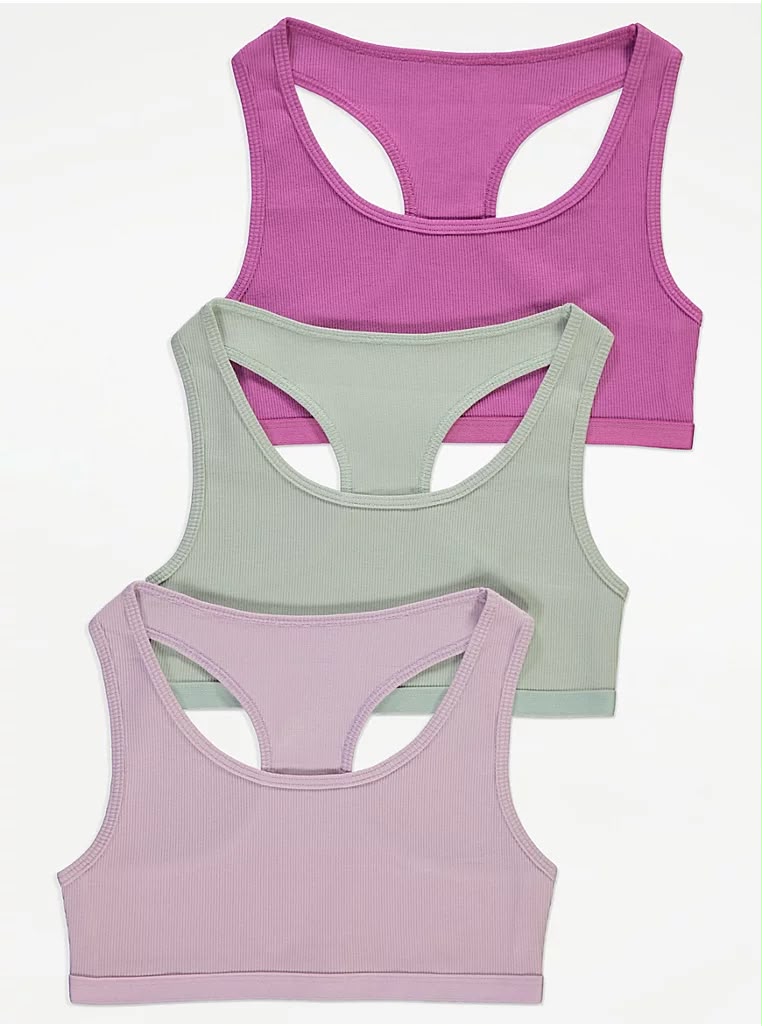 Racer Back Crop Tops 3 Pack
