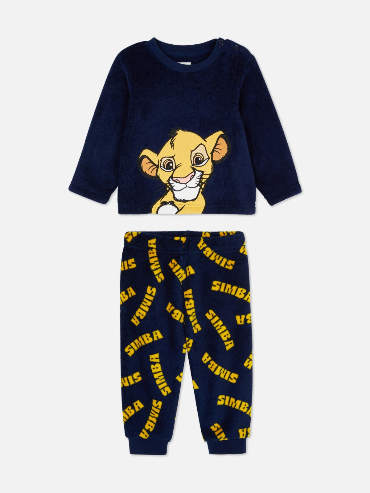 Disney The Lion King Baby Boy Navy Fleece Pyjama Set