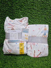 Primark Kids Ballerina Fleece Pyjama Set for Girls
