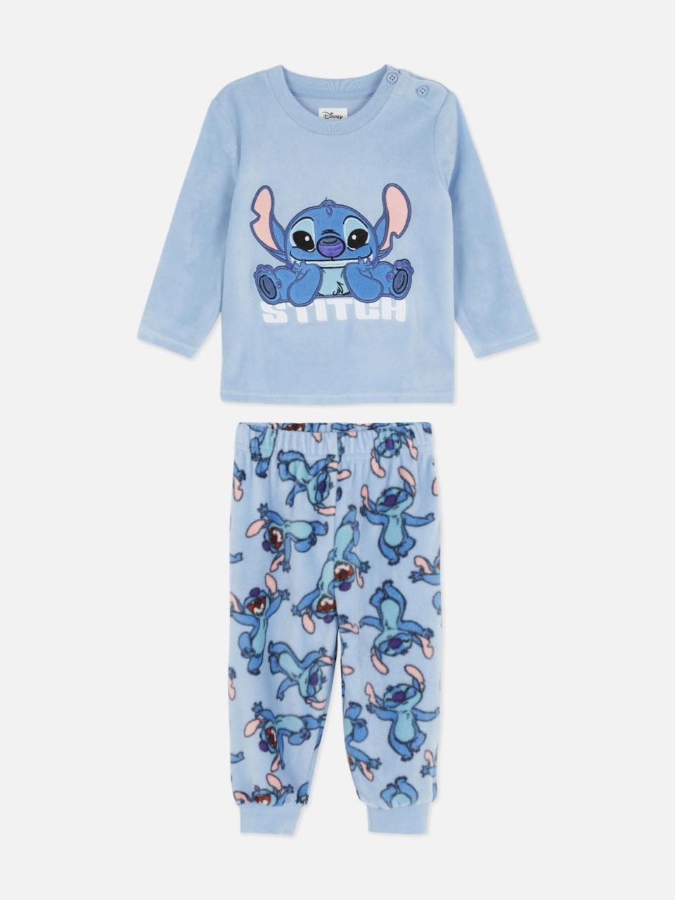 Disney Baby Stitch Soft Fleece Pyjama Set for Toddlers
