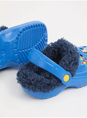 Kids Bluey & Bingo Blue Fleece Lined Clogs Shoes