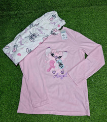 Primark Disney Stitch & Angel Girls Pink Pyjama Set