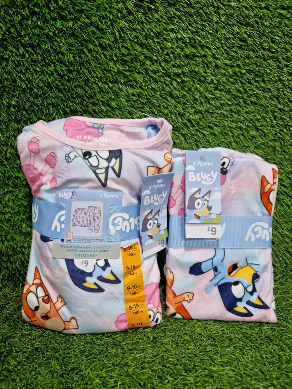 Primark Kids Bluey & Bingo Pink Fleece Pyjama Set