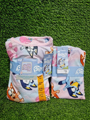 Primark Kids Bluey & Bingo Pink Fleece Pyjama Set