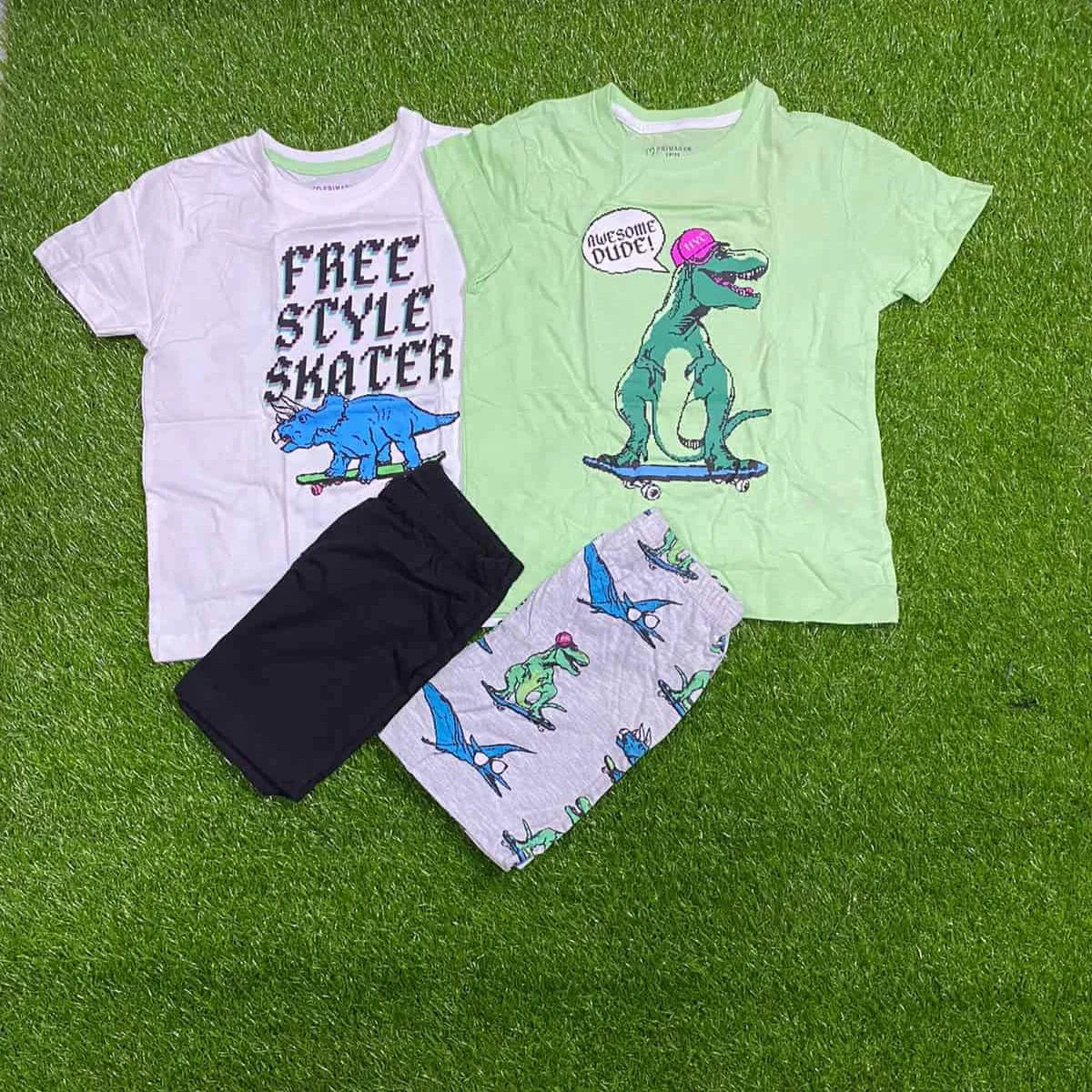 2pk Dino Short Pyjamas