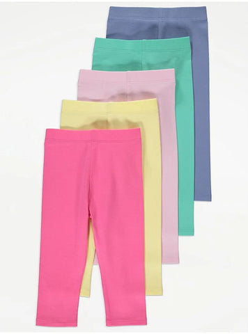 Bright Cropped Leggings 5 Pack