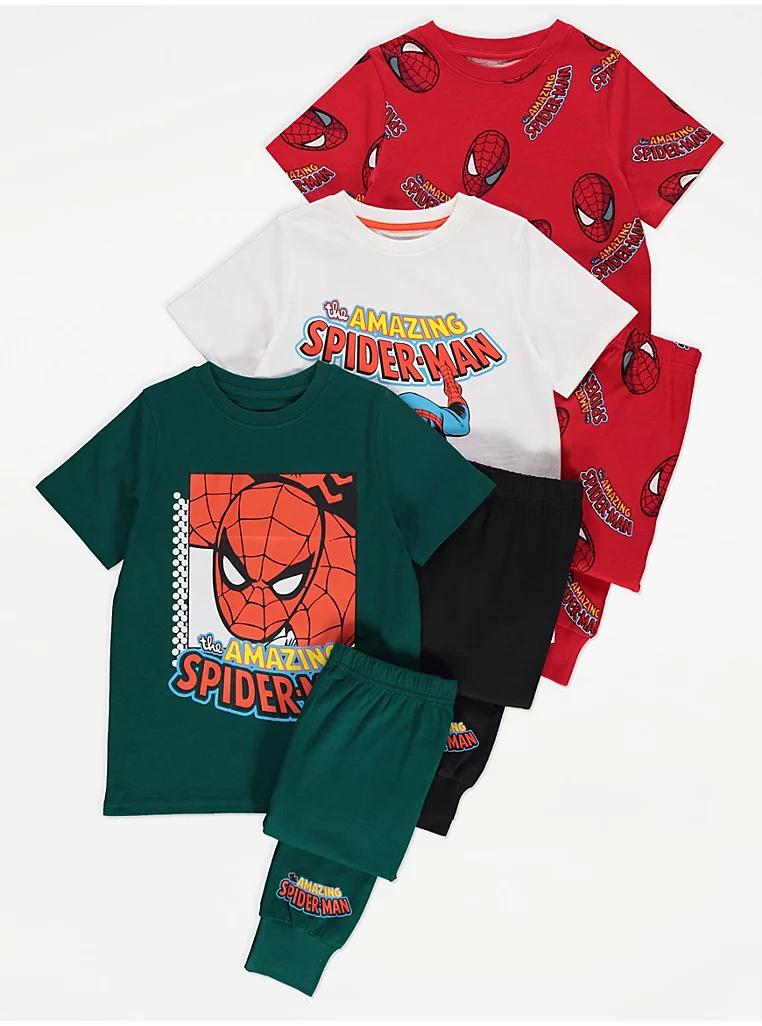 Marvel Spider-Man Short Sleeve Pyjamas 3 Pack