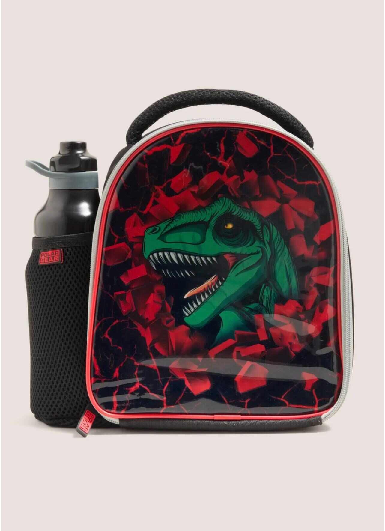 Matalan Jurassic Park Black Lunch Bag & Bottle