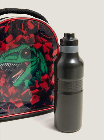 Matalan Jurassic Park Black Lunch Bag & Bottle