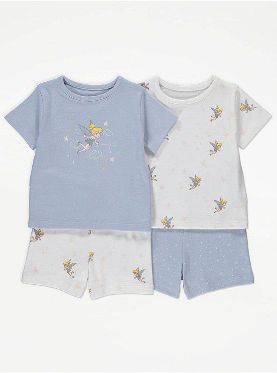 George Disney Tinker Bell Star Short Pyjamas 2 Pack