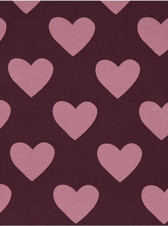 George Burgundy Heart Long Sleeve Pyjamas 3 Pack