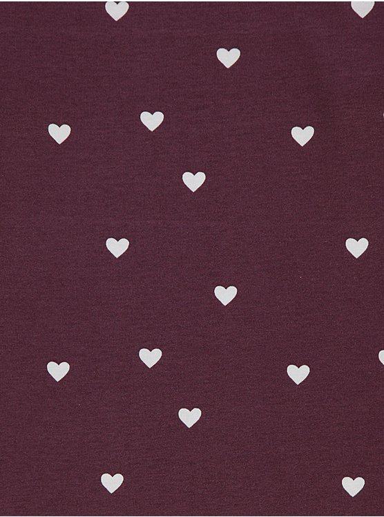 George Burgundy Heart Long Sleeve Pyjamas 3 Pack