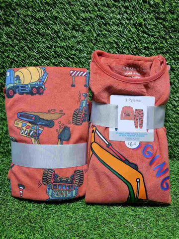 Digger Graphic Cosy Pyjamas