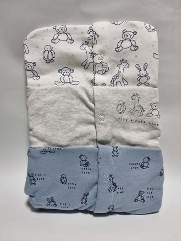 Blue Animal Tiny & Cute Club Sleepsuits 3 Pack