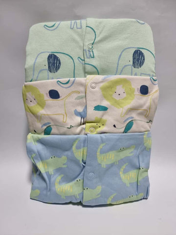 Safari Animal Sketch Sleepsuits 3 Pack