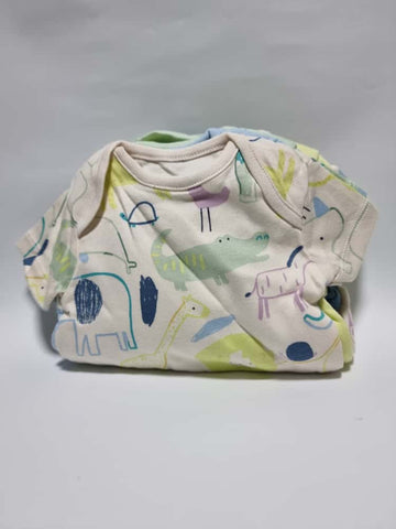 Safari Animal Sketch Short Sleeve Bodysuits 7 Pack