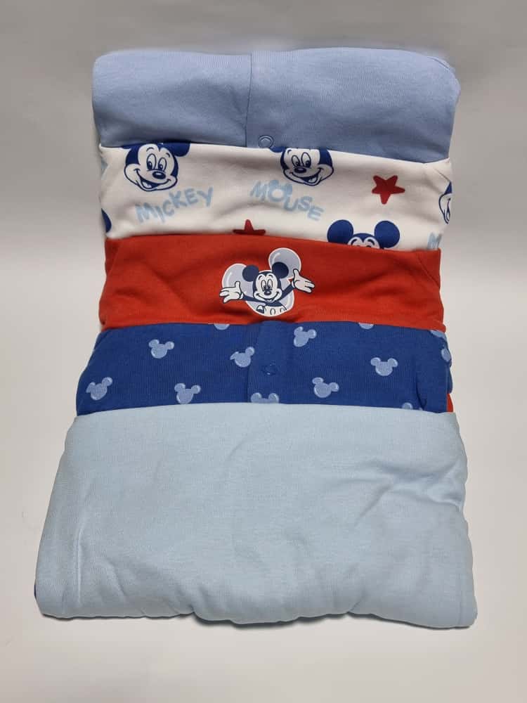 Disney Mickey Mouse Sleepsuits 5 Pack