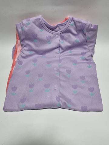Tulip Heart Sleepsuits 3 Pack