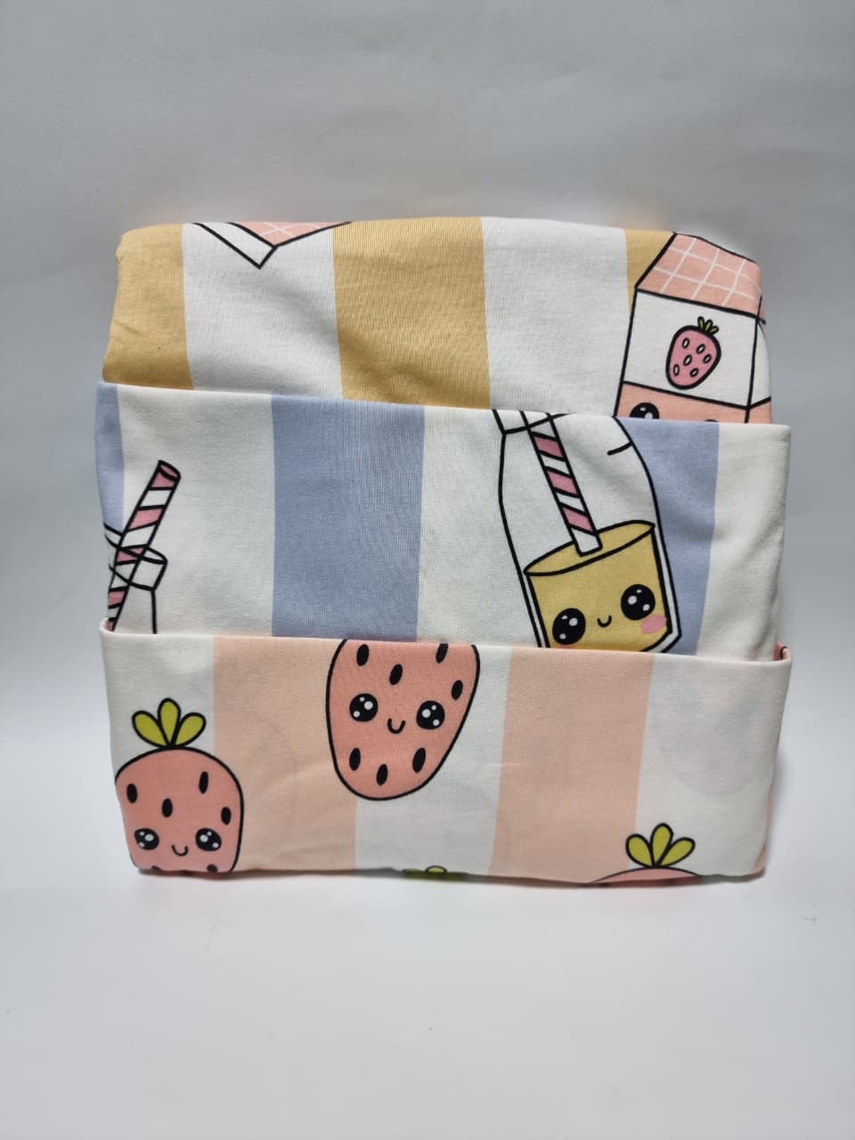 Striped Strawberry Milk Short Sleeve Pyjamas 3 Pack