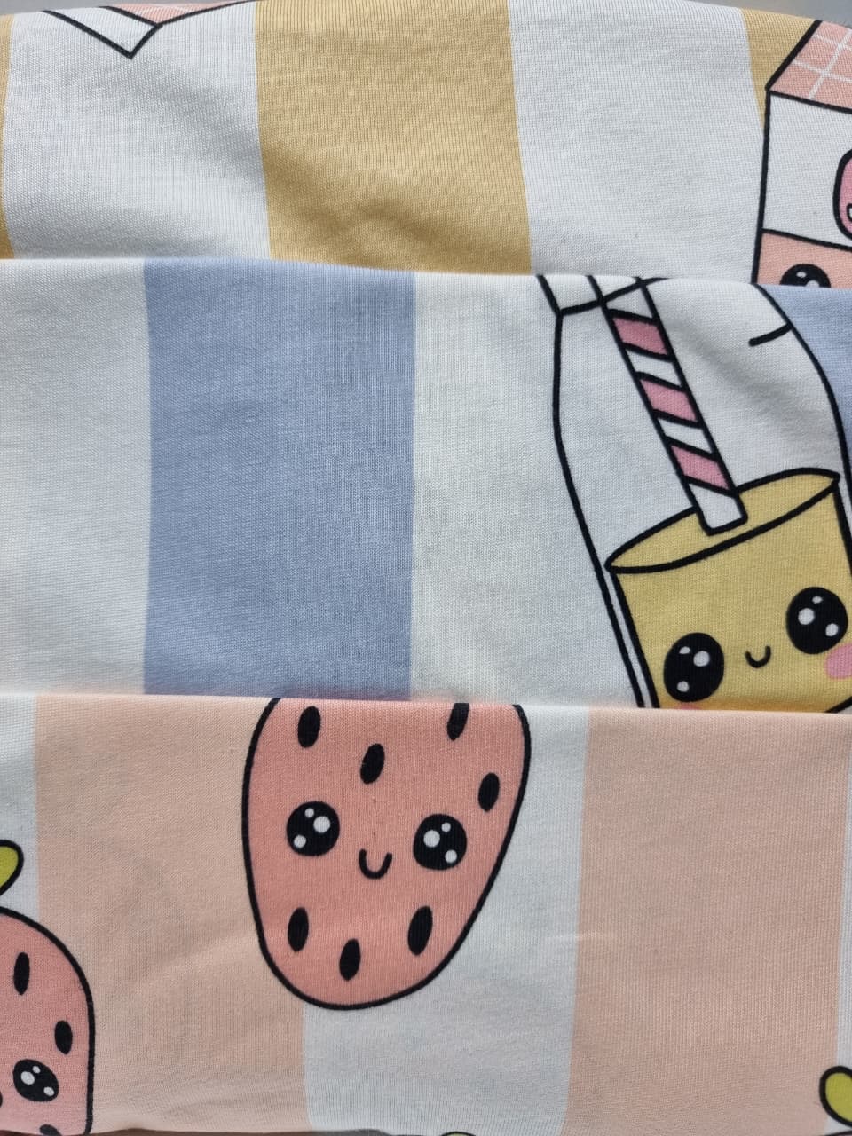 Striped Strawberry Milk Short Sleeve Pyjamas 3 Pack