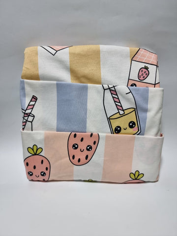 Striped Strawberry Milk Short Sleeve Pyjamas 3 Pack