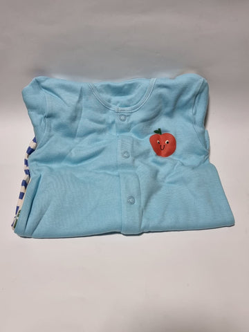 Blue Striped Cute Cartoon Short Rompers 3 Pack