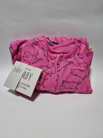 Cute Animals Zip Fasten Sleepsuits 3 Pack