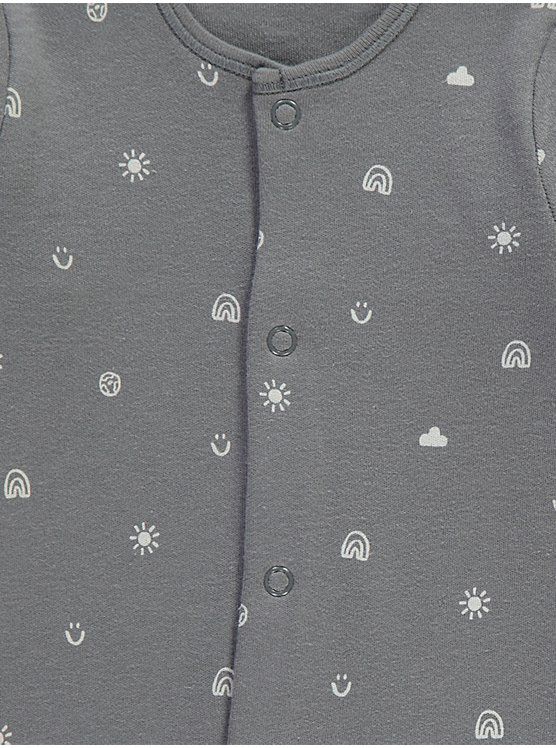 Grey Cute Kind Sleepsuits 3 Pack