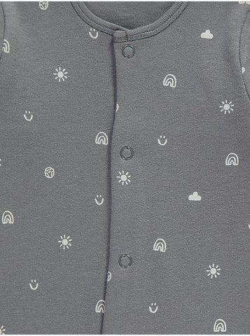 Grey Cute Kind Sleepsuits 3 Pack