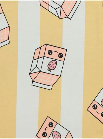 Striped Strawberry Milk Short Sleeve Pyjamas 3 Pack