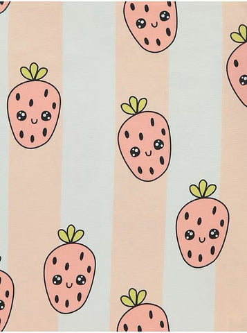 Striped Strawberry Milk Short Sleeve Pyjamas 3 Pack