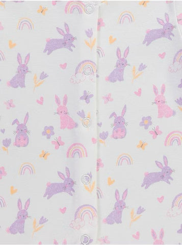 Pastel Bunny Heart Rompers 3 Pack