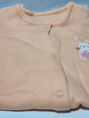 Pastel Bunny Heart Rompers 3 Pack