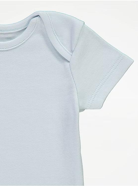 Blue Short Sleeve Bodysuits 7 Pack