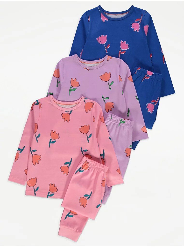 George Bright Tulip Long Sleeve Pyjamas 3 Pack